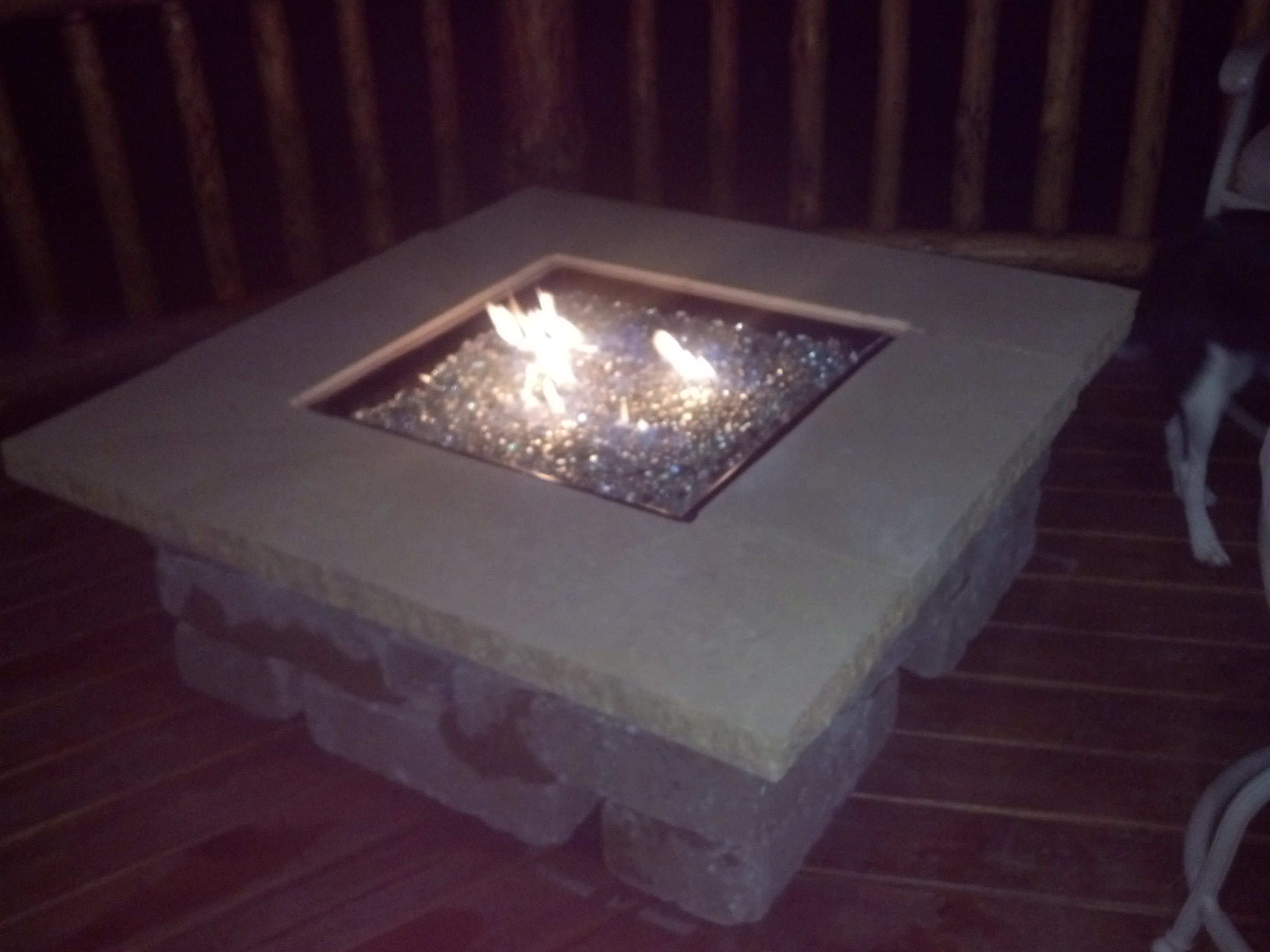 Our Work Outdoor Gas Fire Pit Glass